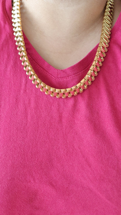 14K Yellow Gold Plated 15mm Men's Presidential Rolex Chain