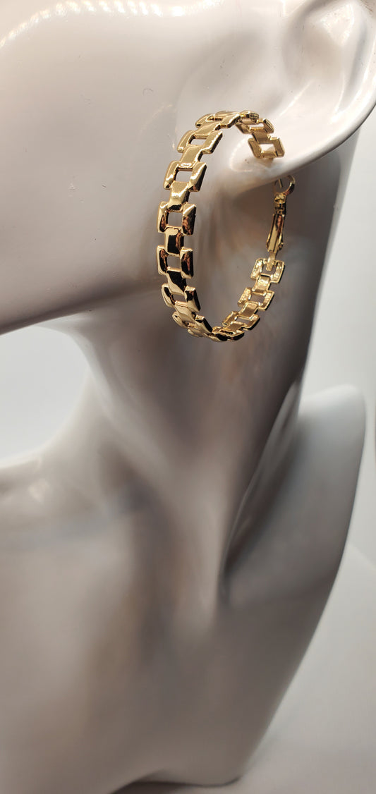 Presidential Rollie Hoop Earrings