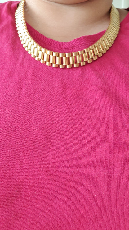 14K Yellow Gold Plated 15mm Men's Presidential Rolex Chain