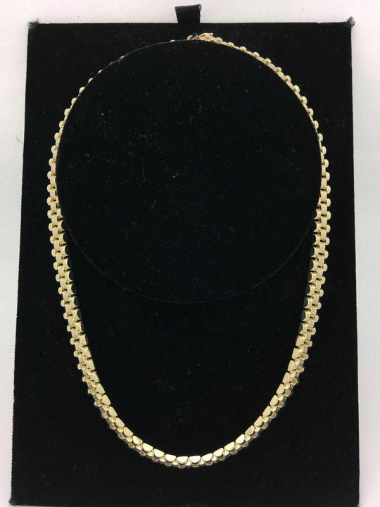 14K Yellow Gold Plated 15mm Men's Presidential Rolex Chain