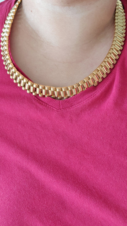 14K Yellow Gold Plated 15mm Men's Presidential Rolex Chain