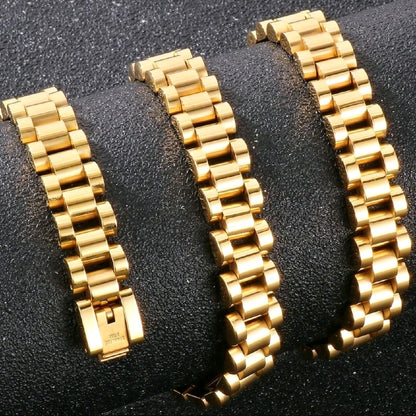 14K Yellow Gold Plated  Presidential Rolex Chain 10MM